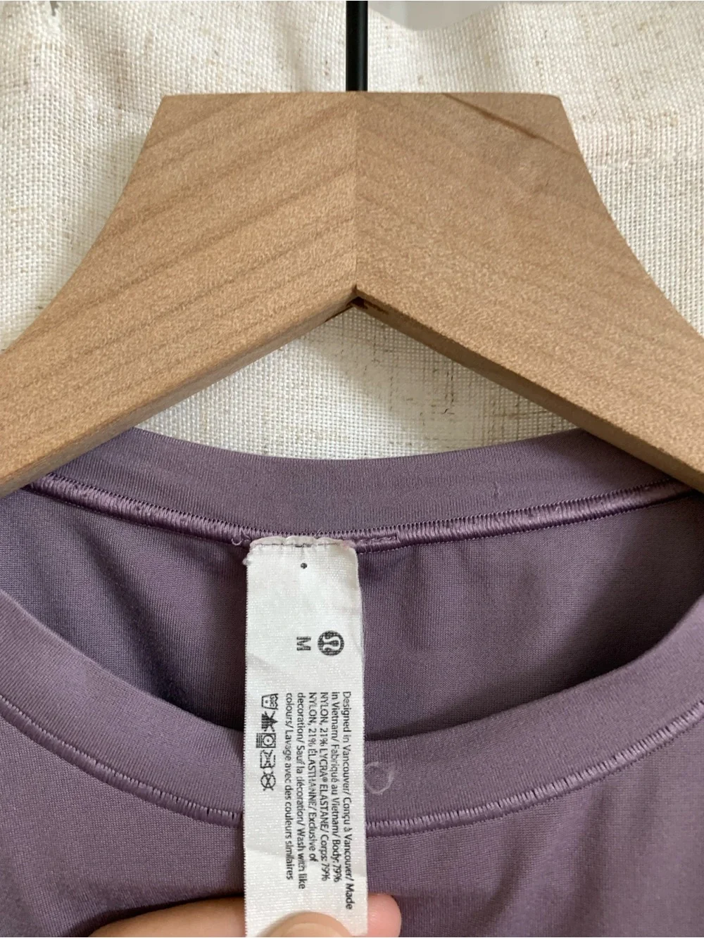 lululemon athletica Wunder Most Cropped Crew Tee Mauve Medium